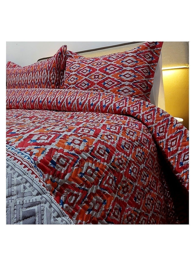 Family Bed Coverlet Set Cotton 3 pieces size 240 x 240 cm model 164 from Family Bed - Image 3