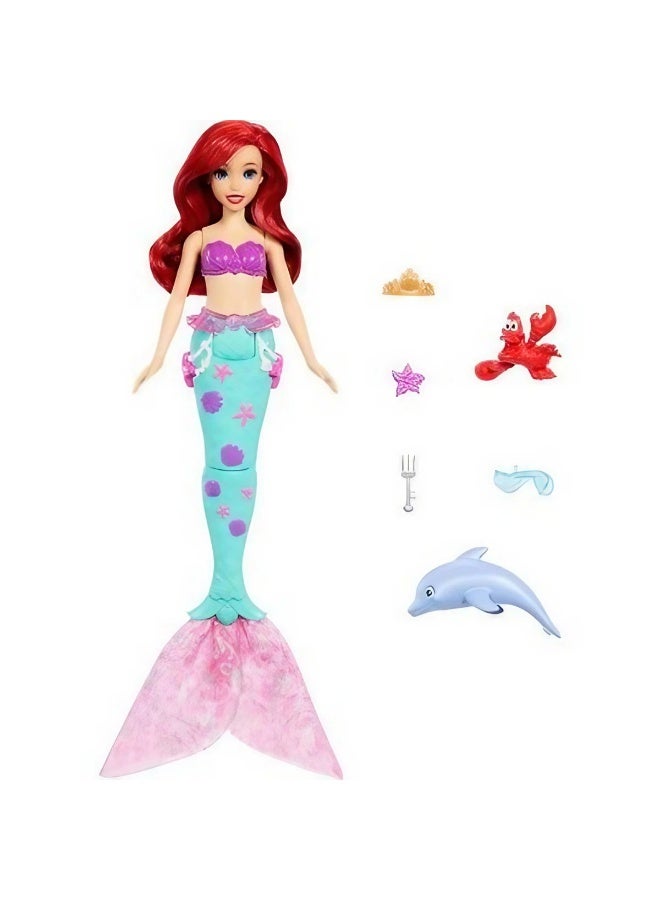 Disney Princess The Little Mermaid Ocean Friends Ariel Swimming Mermaid Doll With Squirt Toy - Image 2