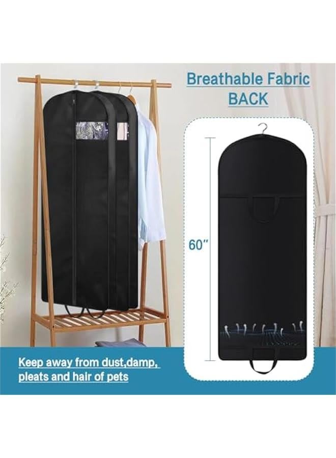 HOOKOR 152CM Dress Garment Bags set of 3 for Hanging Clothes Travel, Gusseted Garment Bags for Closet Storage with Handles for Long Gowns, Coats (152CM)  - Image 5