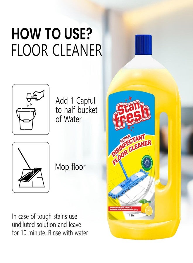 Stanfresh Super Disinfectant Floor Cleaner - Lemon 1ltr (Pack of 2) - Image 5