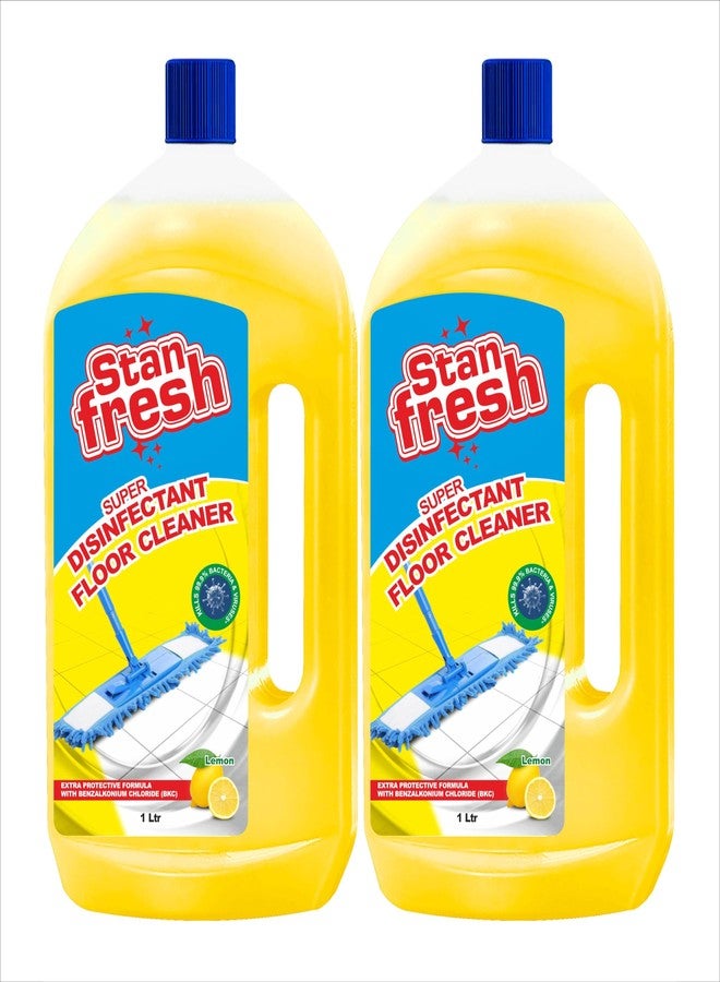 Stanfresh Super Disinfectant Floor Cleaner - Lemon 1ltr (Pack of 2) - Image 1