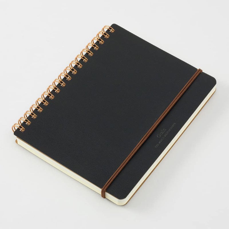 Midori DESIGNPHIL 15222006 Midori Ring Notebook, Grain, B6 Transformation, Black - Image 2