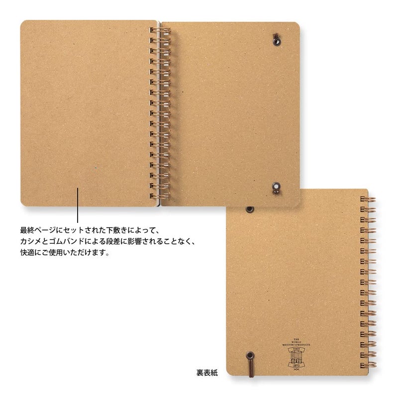 Midori DESIGNPHIL 15222006 Midori Ring Notebook, Grain, B6 Transformation, Black - Image 5