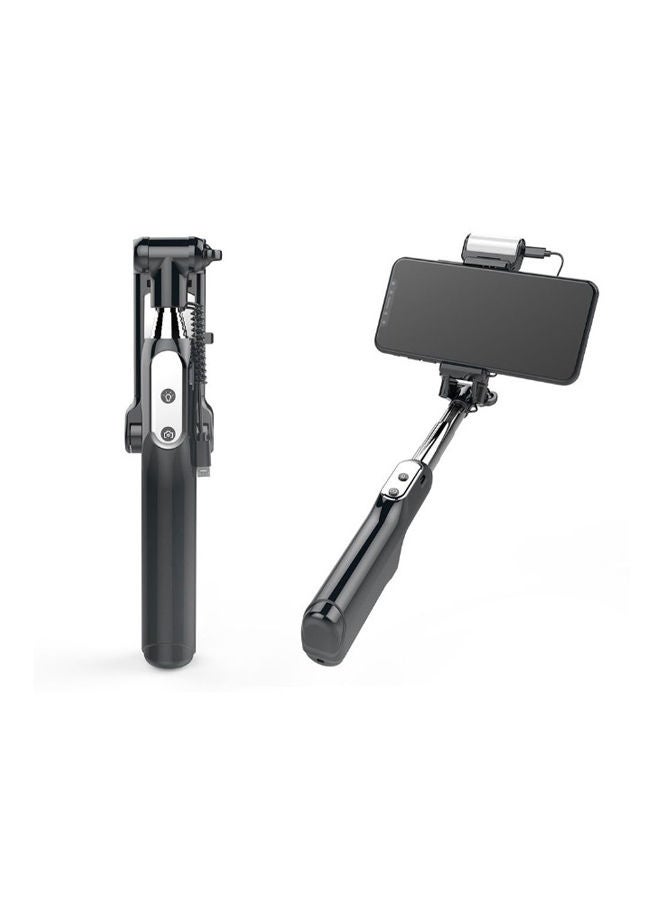 NIBEMINENT Led Fill Light Selfie Stick With Rear Mirror And Bluetooth Black - Image 1