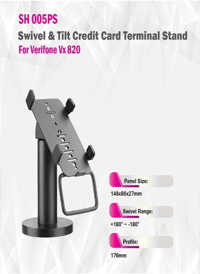 Skill Tech SH 005PS Swivel & Tilt Credit Card Terminal Stand for VeriFone® VX 810, Panel Size 148x86x27mm  - Image 4