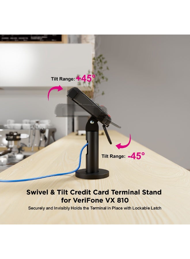 Skill Tech SH 005PS Swivel & Tilt Credit Card Terminal Stand for VeriFone® VX 810, Panel Size 148x86x27mm - Image 2