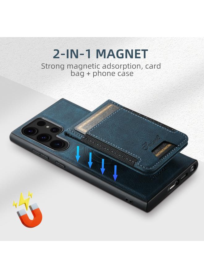 Suteni Case For Samsung Galaxy Note20 H17 Litchi Texture Leather MagSafe Detachable Wallet Phone Case - Image 4