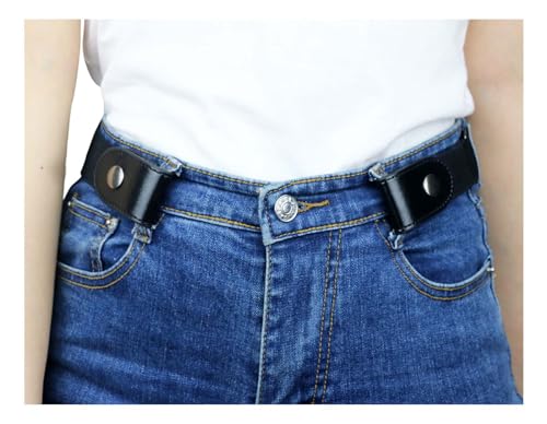 maikun 2 Pack Buckle Free Belt, Black stretch Buckleless Belt, No Buckle Design, Waist Size 24-50'' - Image 3