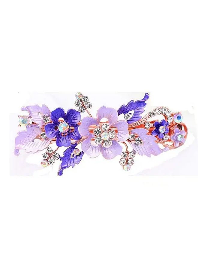 Blue Green Rhinestone Flower Butterfly Hair Clips Barrette For Women Elegant Hairpins - Image 3