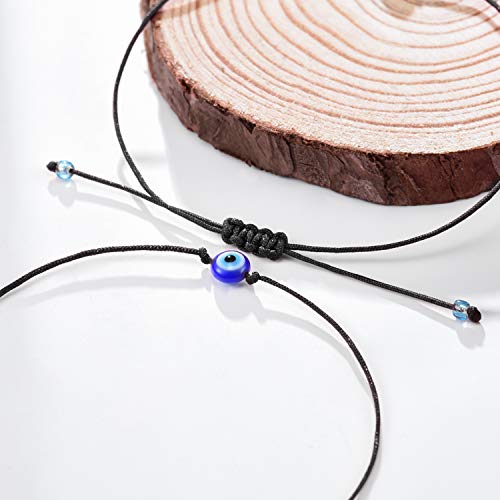 Shonyin Evil Eye Bracelets Set with Card Good Luck String Bracelet Kabbalah Protection Rakhi for Brother Amulet for Women Men Christmas Father's Day Family Friends - Image 4
