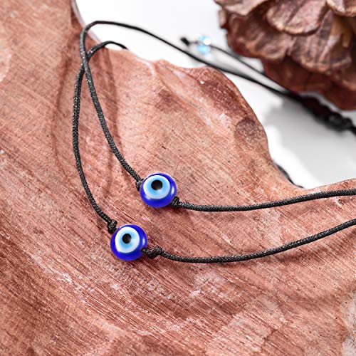 Shonyin Evil Eye Bracelets Set with Card Good Luck String Bracelet Kabbalah Protection Rakhi for Brother Amulet for Women Men Christmas Father's Day Family Friends - Image 3