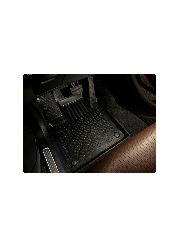 Rizline - RizLiner Kia Optima (Non Hybrid)  2015-2021 Floor Mats 3D Custom Fit Compatible with  Car Mats Laser Measured 1st & 2nd Row Floor Liners All Weather Non-Slip (Black) - Image 1