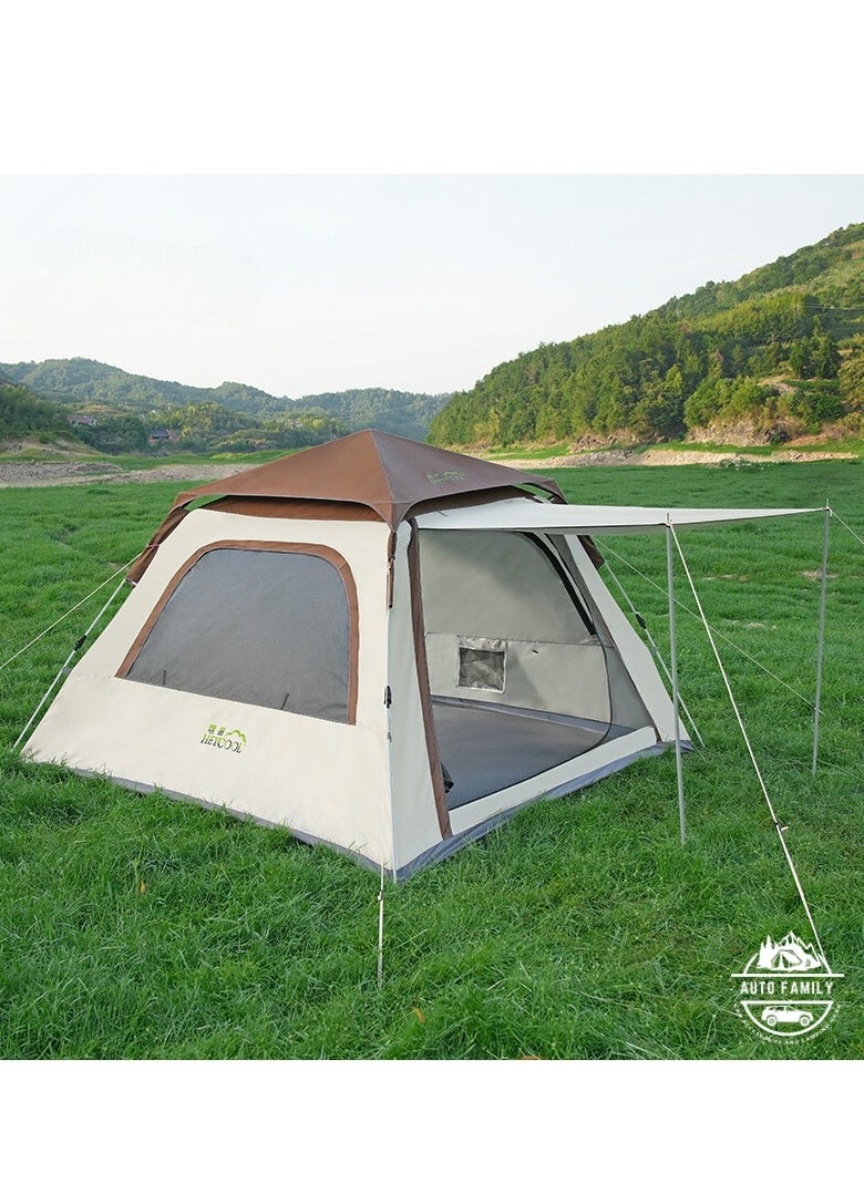 Manful Four sided automatic tent Instant Pop-Up Tent Lightweight Portable Tent Outdoor Camping Waterproof Windproof Camping Tent Removable Cover and Mesh Windows 2 Doors with Carry Bag  - Image 1