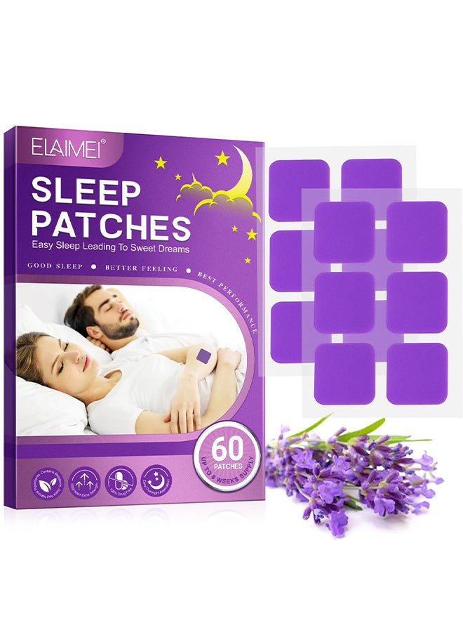 Elaimei Sleep Patches, Sleep Patches For Adults, Natural Sleep Aid Patches For Restful Sleep, Wake up Refreshed And Rejuvenated, Cruelty Free Sleep Alternative 60 Patches, Sleeping Patch For Men And Women  - Image 1