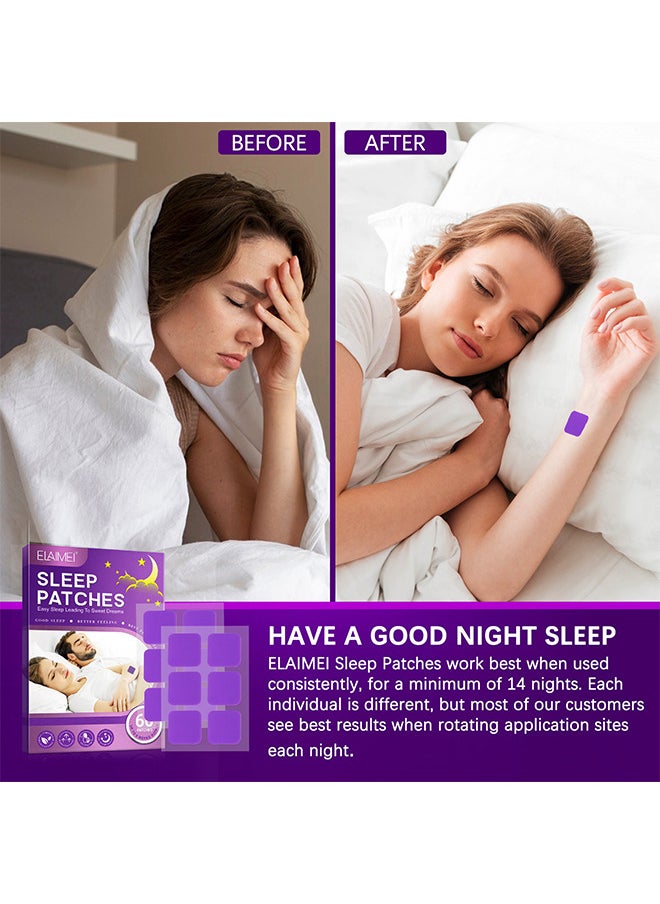 Sleep Patches, Sleep Patches For Adults, Natural Sleep Aid Patches For Restful Sleep, Wake up Refreshed And Rejuvenated, Cruelty Free Sleep Alternative 60 Patches, Sleeping Patch For Men And Women