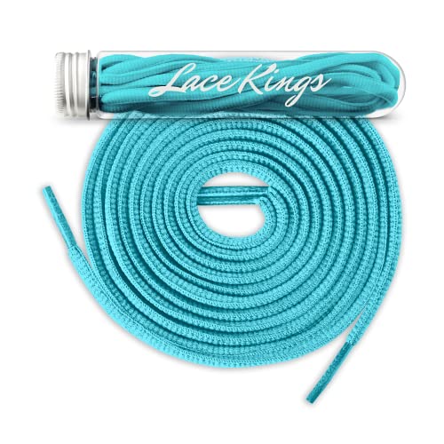Lace Kings Oval Shoelaces (Neon Blue - 36in) - Image 1