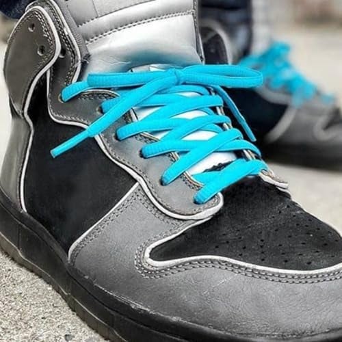 Lace Kings Oval Shoelaces (Neon Blue - 36in) - Image 4