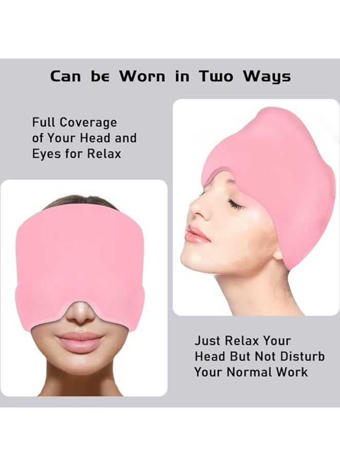 Generic - Gel Bonnet for Headache and Migraine Relief Cryotherapy Cap for Migraine Relief Ice Mask to Wrap the Head for Migraine Cold Compression Cap for Relief of Stress, Sinusitis and Tension Multi-Colour - Image 1
