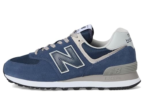 New Balance Women's 574 Core Sneaker, Navy/White, 7 - Image 4