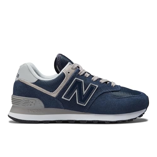 New Balance Women's 574 Core Sneaker, Navy/White, 7 - Image 3