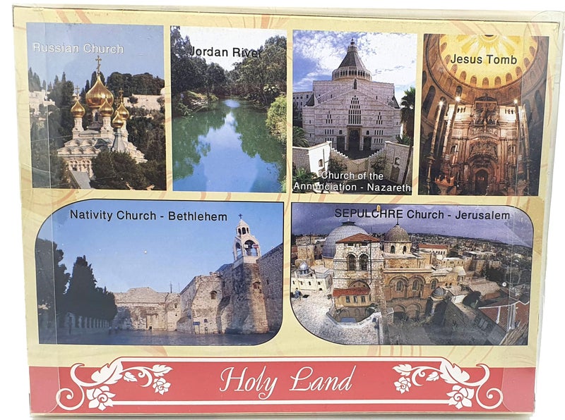 Zuluf Big Set Holy Samples from Holy Land Olive Wood Cross Soil,Olive Oil & Holy Incense | Holy Water from The Jordan River and Includes A Byzantine Wood Icon and 33 Small Handmade Candles HLG003 - Image 5