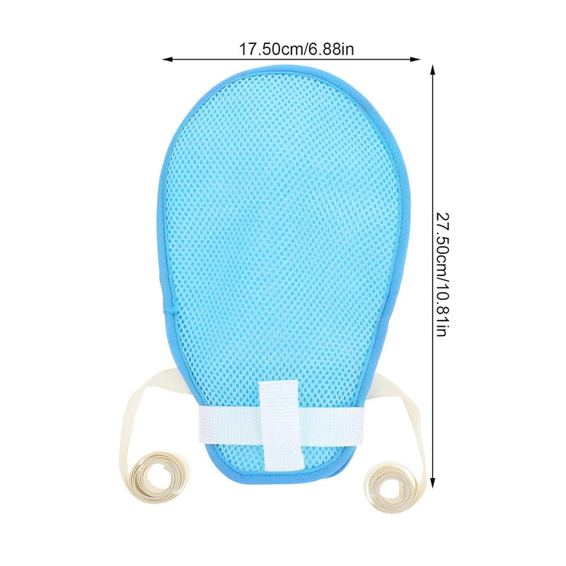 SAFIGLE Hand and Wrist Fixing Straps with Scratch Protection Board, Polyester Breathable Elderly Tube Protection Gloves, 1 Pair Belts for Patients and Injury Prevention - Image 2