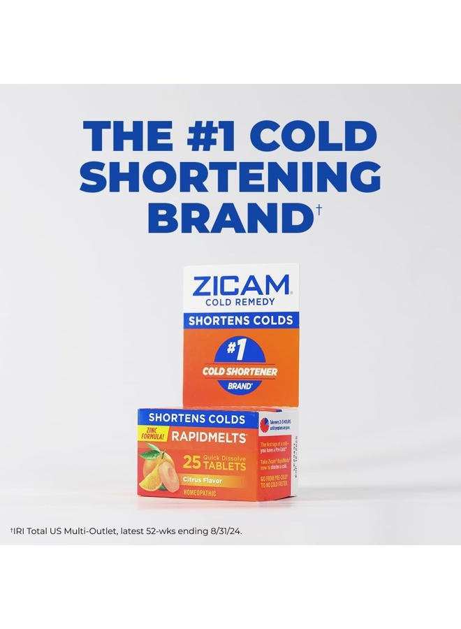 Zicam علاج البرد الفائق زنك رابيدميلتس، نكهة كريمة البرتقال، هوميوباتيك، دواء تقصير البرد، يقلل من مدة البرد، خالي من السكر، خالي من الأصباغ، 18 حبة - Image 5
