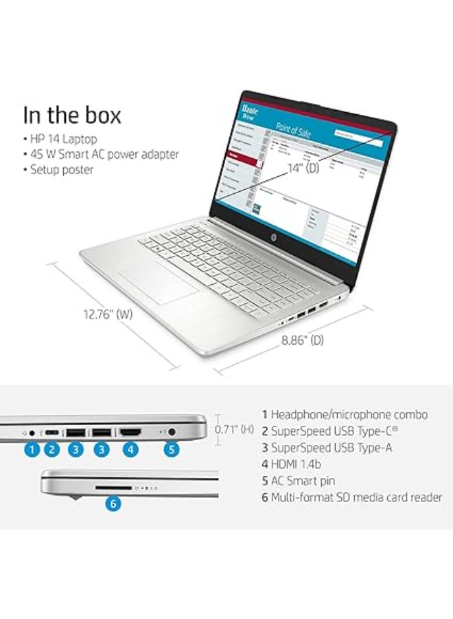 HP (نسخة مطورة) لابتوب بشاشة 14 بوصة، مع معالج إنتل كور i5-1135G7/ذاكرة وصول عشوائي 16 جيجابايت/قرص صلب SSD سعة 1 تيرابايت/رسوميات إنتل إيريس XE/ويندوز 11 هوم مع ملحقات GM - Image 5