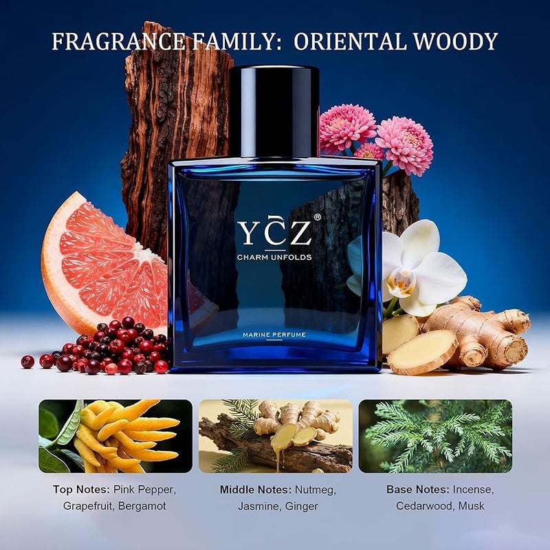 Ycz Marine Charm Unisex Eau de Parfum - 1.7 oz Long Lasting Sea Perfume for Men and Women, Everyday Fragrance, Ideal Ocean Fragrance For Special Occasions, Travel Perfumes - Image 3