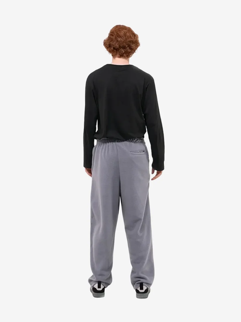 Giesto Charcoal Grey GIESTO Men's Relaxed Fit Wide Leg Pull-On Pants for Men | Best Price UAE