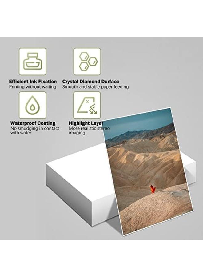 إي سي في في ورق صور A4 Rc عالي اللمعان للطابعة ورق طباعة الصور مقاس 210*297 مم أبيض لامع 20 ورقة - Image 2