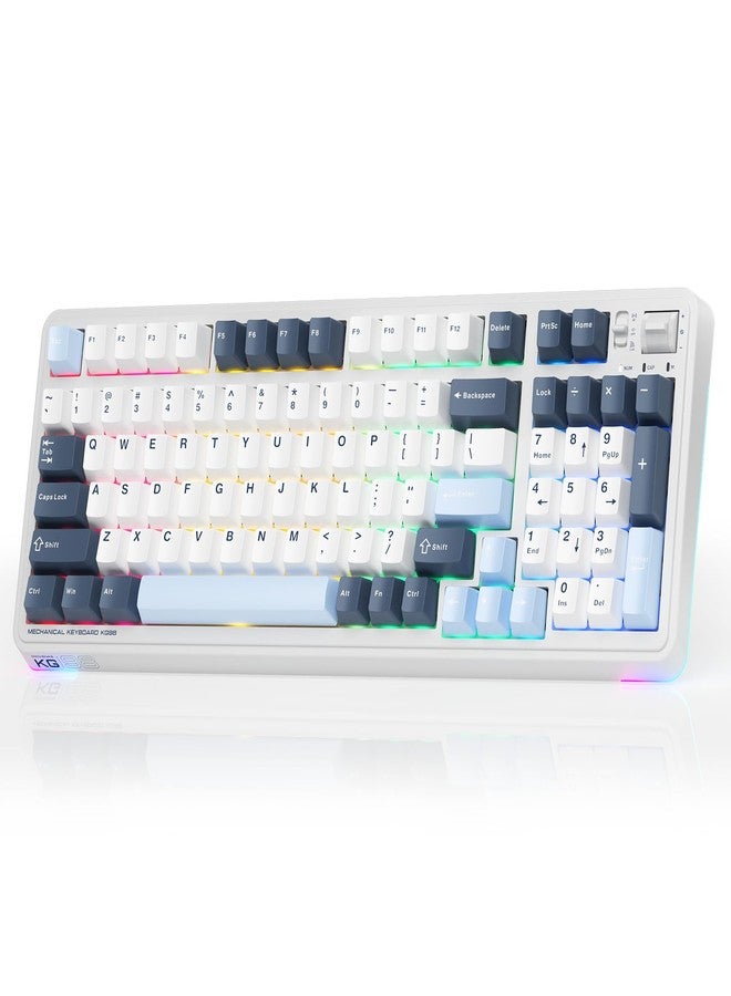 Machenike KG98 Mechanical Keyboard,Hot Swappable Custom Gaming Keyboard,Pre-lubed Linear Switches,RGB Sidelit,Tri-Mode 98 Keys Compact Layout for Gaming/Typing/Win/Mac/PC - Image 1