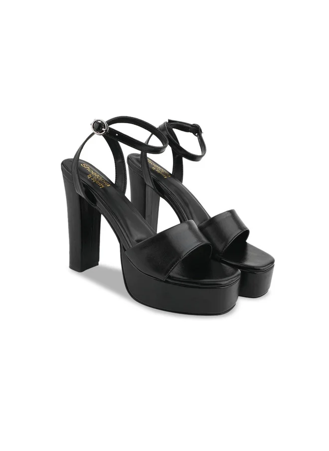 شوتوبيا Shoetopia Women’s  Block Heel Sandals – Platform Party Heels with Ankle Strap | Stylish Dress Sandals for Weddings & Evening