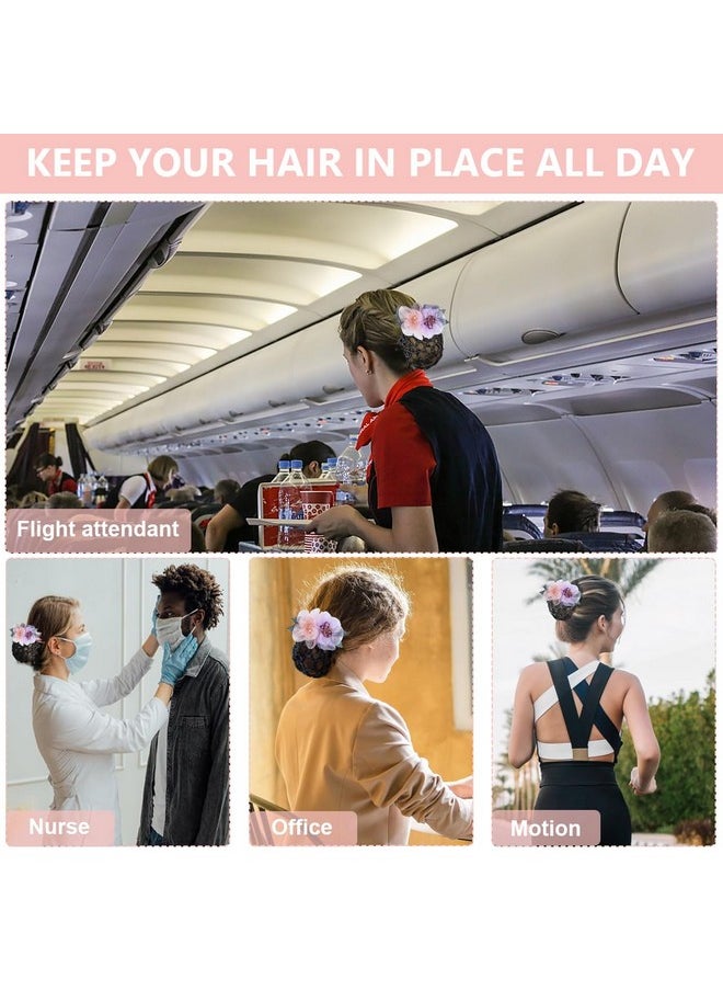maycreate - ® Hair Snood Net Barrette Bun Cover Floral Hair Bun Clips For Women Girls Gift Hair Bun Accessories Bun Maker Spring Clip Hairnet For Dancer Nurse Work Or Daily - Image 1