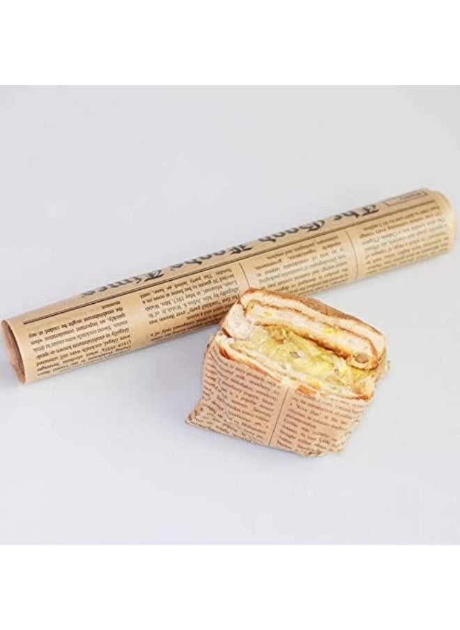 Generic Disposable vintage newspaper baking paper (Brown), 5 meters.  - Image 1