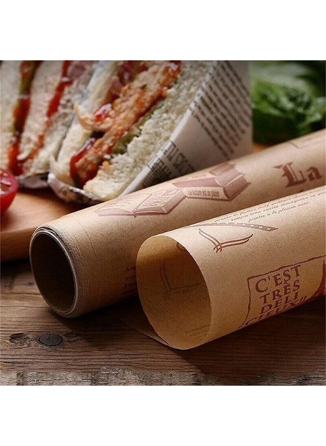 Generic Disposable vintage newspaper baking paper (Brown), 5 meters.  - Image 4