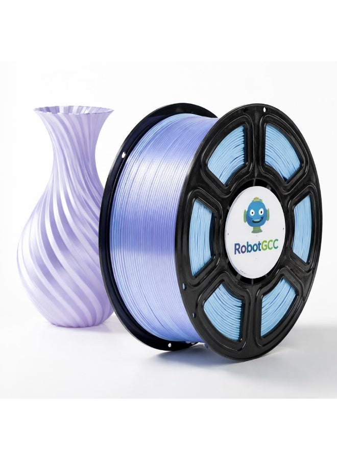 robotgcc Silk PLA Dream Gradient Blue Purple 3D Printer Filament 1.75mm 1KG | Dual Color Silk Finish | Smooth Glossy Surface, Easy Printing, Low Warping, High Precision FDM Filament - Image 1