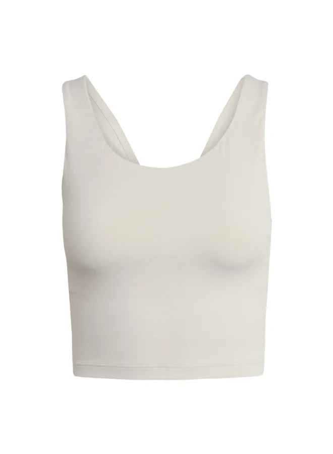 Adidas Adidas All Me Ms Tank Beige Workout Bra - Medium Support Bra For Women