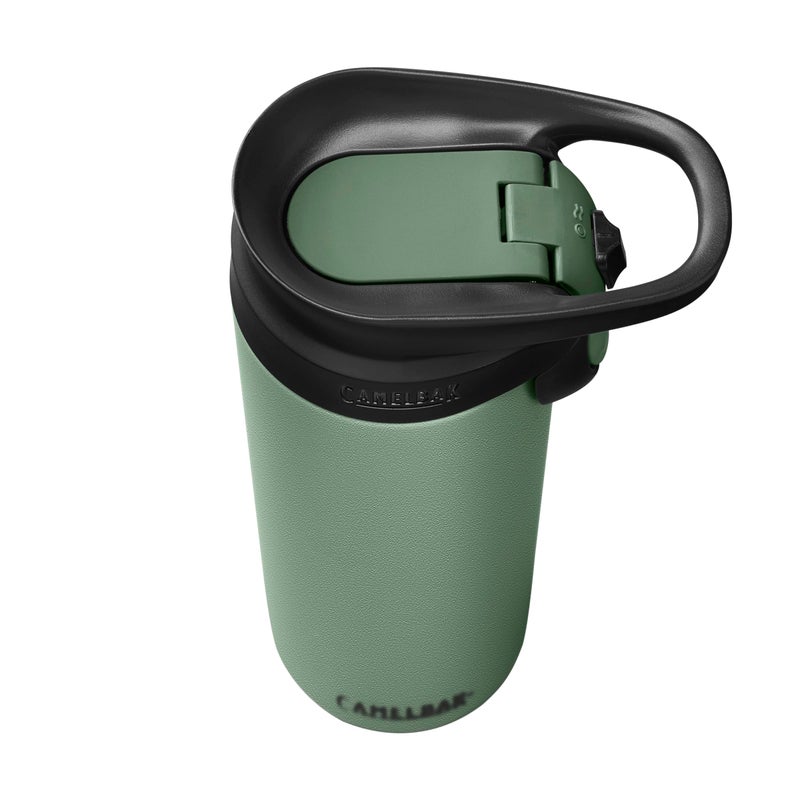 كاميلباك Camelbak Forge Flow Coffee & Travel القدح المعزول من الفولاذ المقاوم للصدأ - قاعدة من السيليكون غير المنقولة - عملية سهلة بيد واحدة - 16 أوقية الطحلب - Image 5