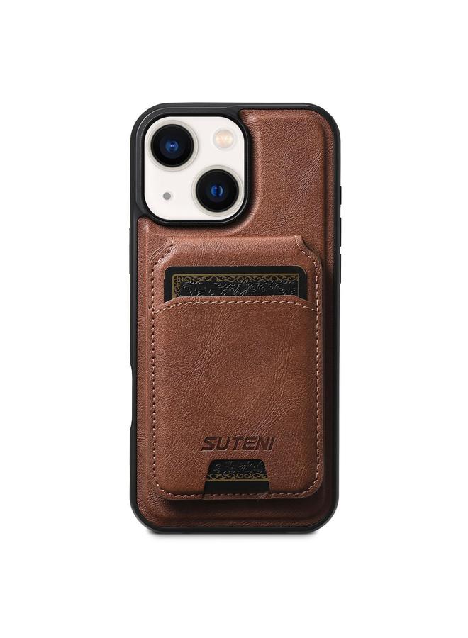 Suteni Case For iPhone 13 M5 Magnetic Card Bag MagSafe Leather Phone Case - Image 1