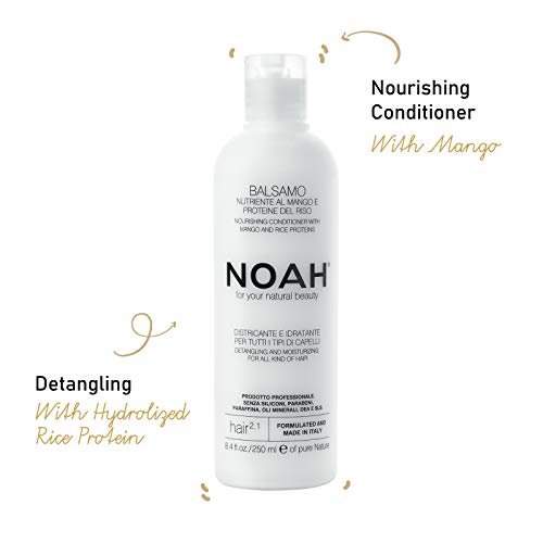 Noah Hair - 2.1 Nourishing Conditioner with Mango - Organic Conditioner - With Hydrolized Rice Protein – Detangling Conditioner - Hair Care for Natural Beauty - 8.5 fl.oz (250 ml) (Mango) - Image 2