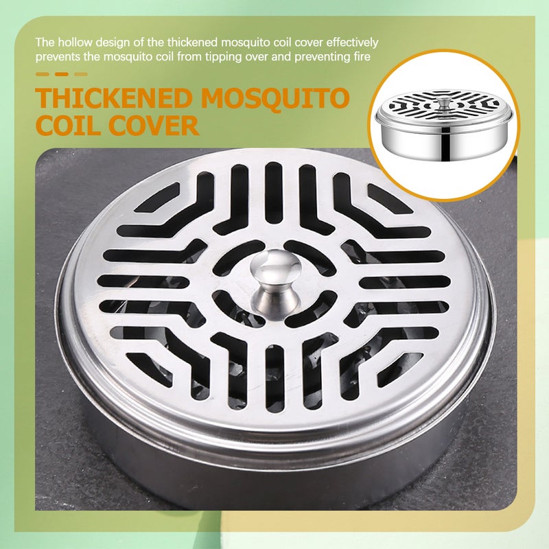 Holder With Cover Stainless Steel Incense Coil Holder Box - Image 4