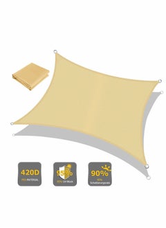 Excefore Sun Shade Sail, Waterproof Outdoor Rectangle Shade Canopy UV Block Awning, Sunrays Block Awning for Patio, Carport, Backyard, Garden and More (96"*118")  - Image 4