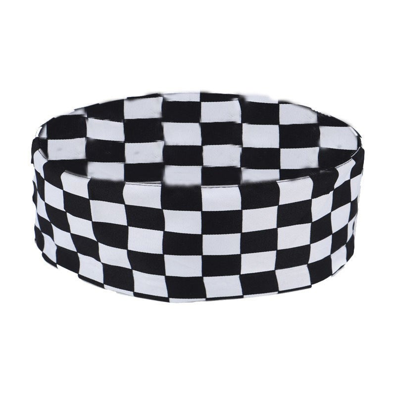 Sushi Restaurant Work Cap Japanese Cuisine Japanese Restaurant Waiters And Waiters Solid Color Chef Halal Black And White Work Cap - Image 1