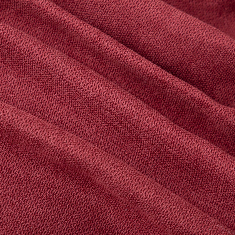 MADIZZ MADIZZ Set of 2 Short Chenille Throw Pillow Covers 26x26 Inch Burgundy Soft Decorative Cushion Cover for Sofa Bedroom Pillow Shell  - Image 4