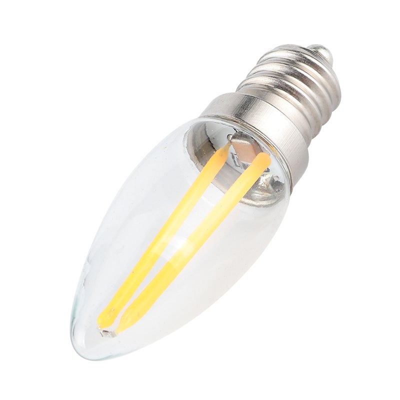 E12 Light Bulb: 1.5W 230V Dimmable Long Filament LED Bulb - High-Quality Heat-Resistant Glass Energy-Saving Mini LED Bulb for Home, Restaurant, Hotel, Cabinet & Outdoor Landscape Lighting - Image 5