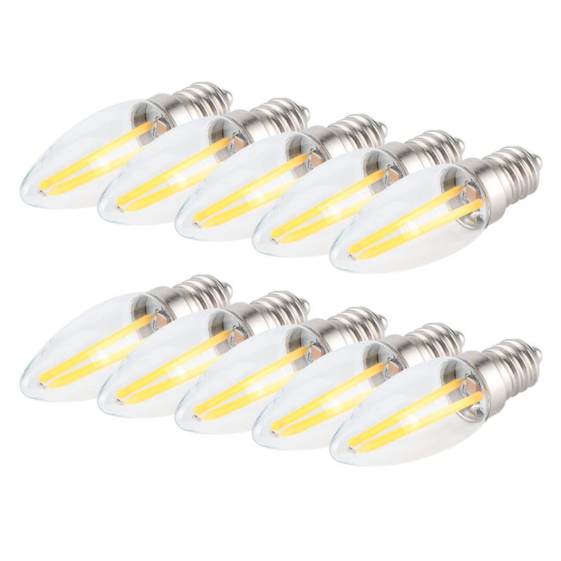 E12 Light Bulb: 1.5W 230V Dimmable Long Filament LED Bulb - High-Quality Heat-Resistant Glass Energy-Saving Mini LED Bulb for Home, Restaurant, Hotel, Cabinet & Outdoor Landscape Lighting - Image 3