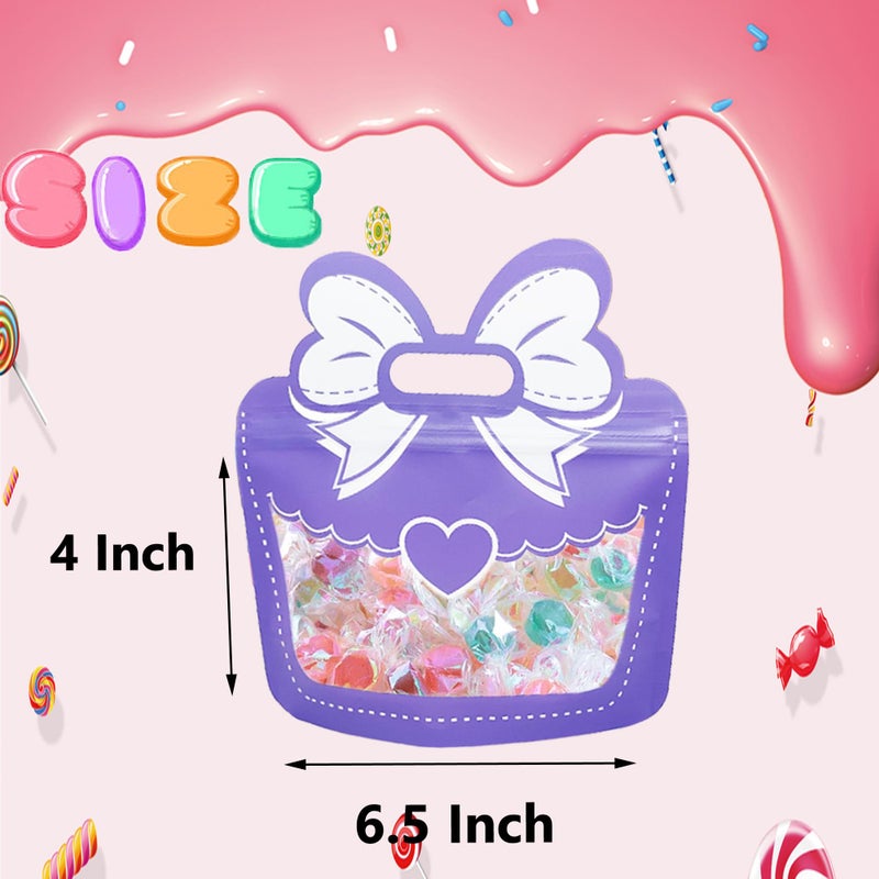 Prudance 20 PCS Bow Gift Bags with Handle Goodie Bags for Candy, Cookies, Snacks, Wedding, Baby Shower, Birthday Party Favors - Image 3