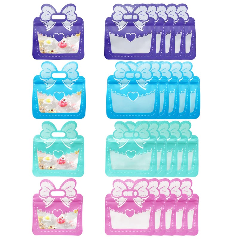 Prudance 20 PCS Bow Gift Bags with Handle Goodie Bags for Candy, Cookies, Snacks, Wedding, Baby Shower, Birthday Party Favors - Image 2