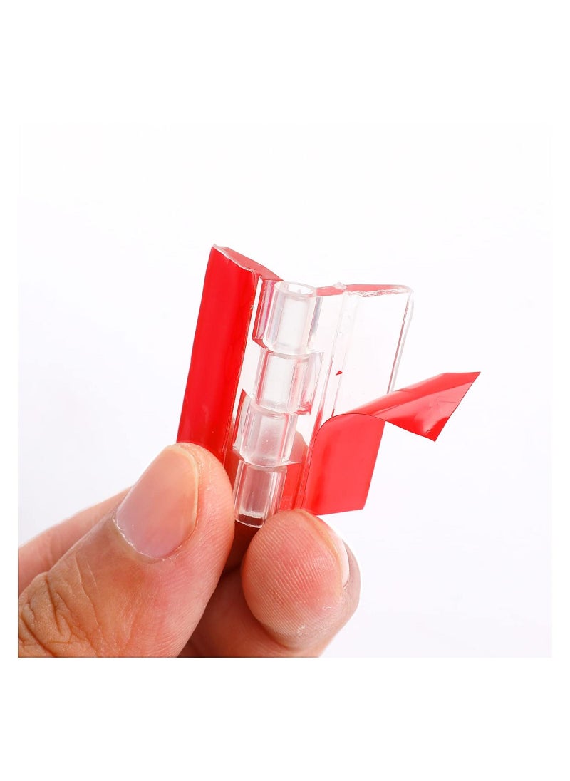 SYOSI - 24PCS Acrylic Hinge, Transparent Plastic Hinges Continuous Piano Hinge Self-Adhesive Folding Hinge Furniture DIY Tool Acrylic Hardware for DIY Transparent Box, Display Stand(30x35 mm) - Image 1